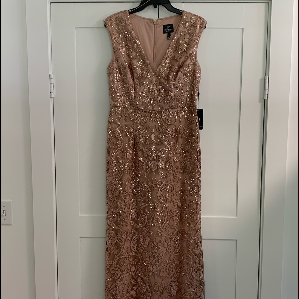 NWT - Never worn Adrianna Papell rose gold dress
